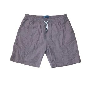 Men's Seersucker Swim Shorts in Mauve - Unbranded